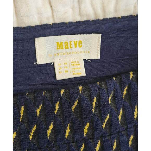 Maeve by Anthropologie Women's Hannon Textured Sweater Pencil Skirt Size 14 Navy - Picture 6 of 6